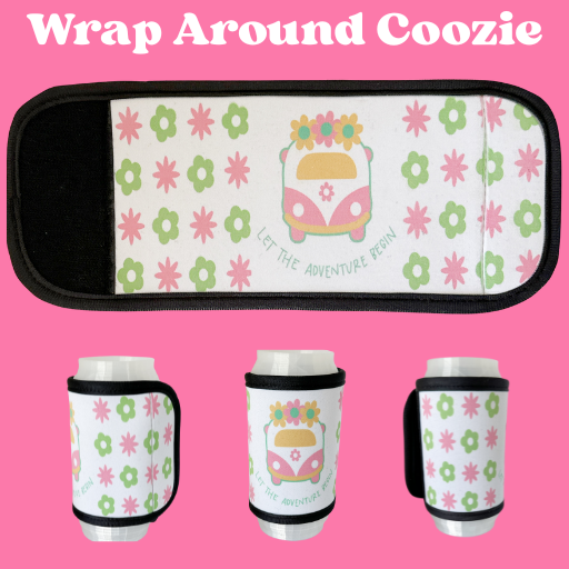 LET THE ADVENTURE BEGIN CAN COOZIE WRAP
