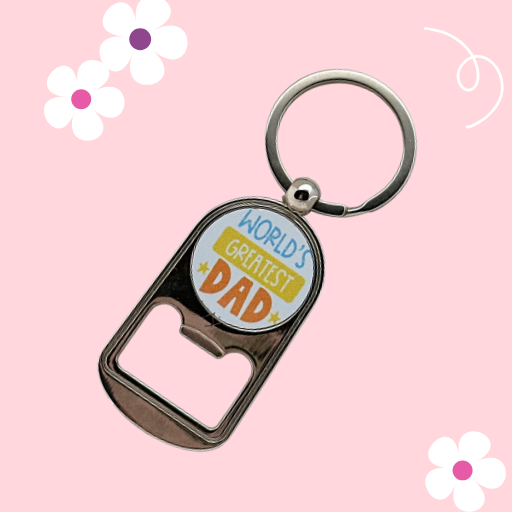 WORLD'S GREATEST DAD BOTTLE OPENER KEYCHAIN