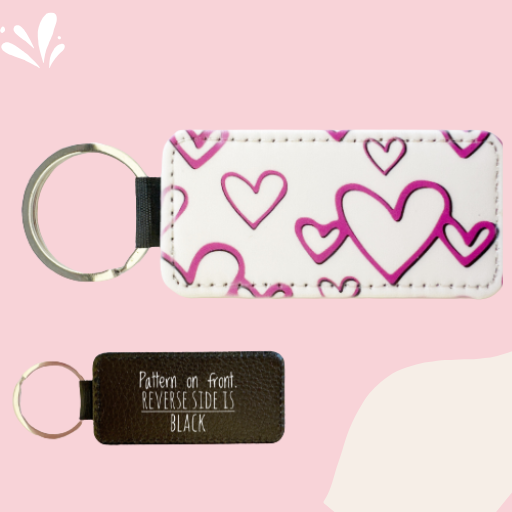 VIBRANT HEARTS LEATHER KEYCHAIN